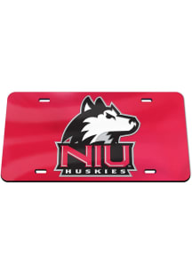 Northern Illinois Huskies Red Metallic Logo Car Accessory License Plate