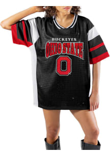 Ohio State Buckeyes Womens Gameday Couture Amped Up Fashion Football Jersey - Black