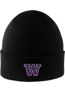 LogoFit Washington Huskies Black North Pole Mens Knit Hat