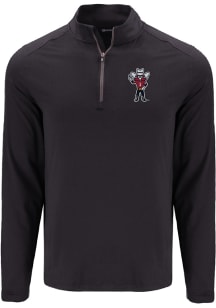 Cutter and Buck Texas Tech Red Raiders Mens Black Coastline Long Sleeve Qtr Zip Pullover