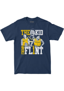 Trey McKenney Michigan Wolverines Navy Blue NIL The Kid from Fl1nt Short Sleeve Fashion Player T S..