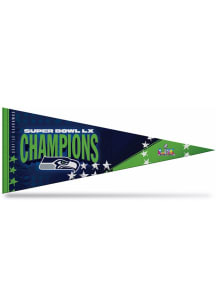 Seattle Seahawks 2025 Super Bowl LX Champions 12x30 Pennant - White