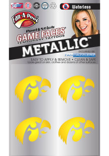 Iowa Hawkeyes Metallic 4pk Tattoo