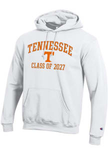 Champion Tennessee Volunteers Mens White Font Class of 2027 Powerblend Long Sleeve Hoodie