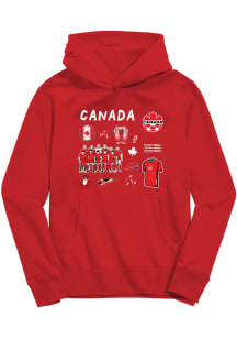 Vive La Fete Canada National Team Toddler Red Sam Long Sleeve Hooded Sweatshirt