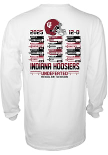Blue 84 Indiana Hoosiers White Football 2025 Undefeated Regular Season Long Sleeve T Shirt