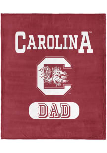 South Carolina Gamecocks Dad Silk Touch Fleece Blanket - Red