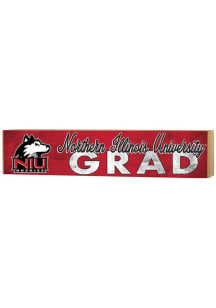 KH Sports Fan Northern Illinois Huskies Grad graduation graphic Sign - Red