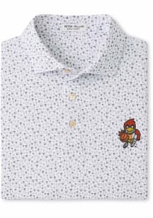 Peter Millar Iowa State Cyclones Mens White Buzzer Beater Short Sleeve Fashion Polo