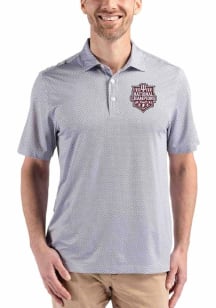 Cutter and Buck Indiana Hoosiers Mens Black 2025 CFP National Champions Pike Diamond Dot Short Sle..