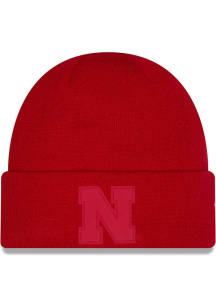 New Era Nebraska Cornhuskers Red DL Tonal TPU Rib Cuff Mens Knit Hat