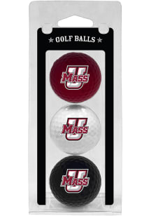 Massachusetts Minutemen 3 Pack Golf Balls