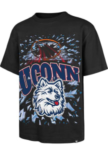 47 UConn Huskies Black Shattered Foundation Short Sleeve Fashion T Shirt