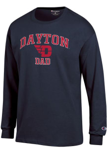 Champion Dayton Flyers Navy Blue Arch Logo Dad Jersey Long Sleeve T Shirt