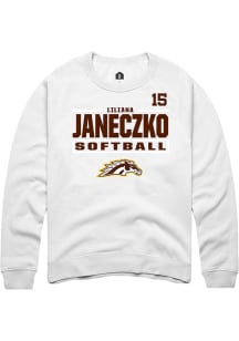 Liliana Janeczko Western Michigan Broncos Mens White NIL Stacked Box Player Crew