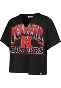 47 Nebraska Cornhuskers Womens Black Win Big Short Sleeve T-Shirt