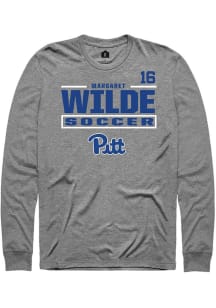Margaret Wilde Pitt Panthers Graphite NIL Stacked Box Long Sleeve Player T Shirt