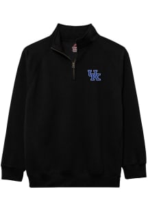 Kentucky Wildcats Mens Black Essentials Embroidery Long Sleeve Qtr Zip Pullover