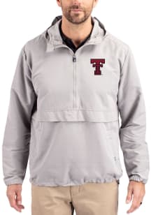 Cutter and Buck Texas Tech Red Raiders Mens Ash Charter Eco Pullover Jackets