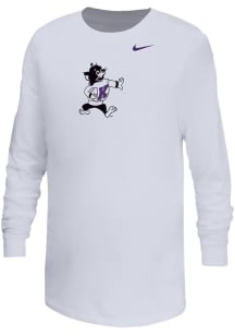 Nike K-State Wildcats Youth White Varsity Willie Football Long Sleeve T-Shirt