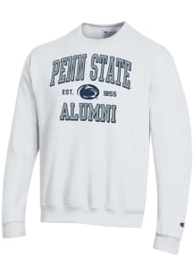 Champion Penn State Nittany Lions Mens White Est Alumni Powerblend Long Sleeve Crew Sweatshirt