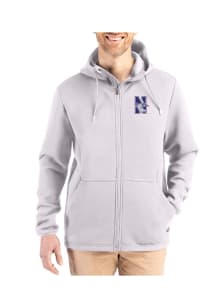 Cutter and Buck Northwestern Wildcats Mens Grey Epic Comfort Full Zip Light Weight Jacket
