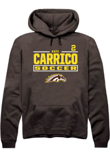 Kate Carrico Western Michigan Broncos Mens Brown NIL Stacked Box Player Hood