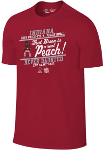 Indiana Hoosiers Crimson 2026 Peach Bowl Bison Short Sleeve T Shirt