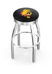 Ferris State Bulldogs 3 Ring Chrome Seat Pub Stool - Silver