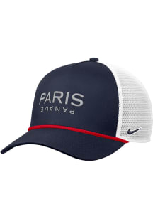 Nike Paris Saint-Germain FC 5-Panel Rise Visor Rope Trucker Adjustable Hat - Navy Blue