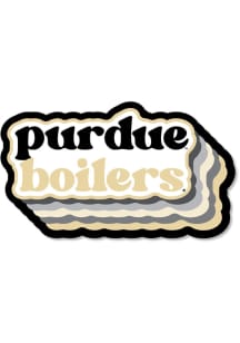 Purdue Boilermakers 3.5" Bubble Cloud Rugged Stickers - Black