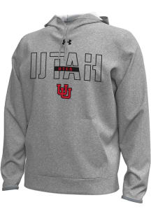 Under Armour Utah Utes Mens Grey Flat Name Hood
