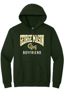 Summit Sportswear George Mason University Mens Green Boyfriend Long Sleeve Hoodie