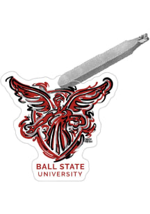 Ball State Cardinals Justin Patton Logo Ornament - Cardinal