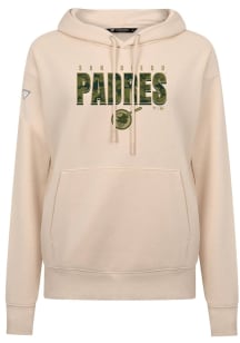 Levelwear San Diego Padres Womens Tan Adorn Protect Hooded Sweatshirt