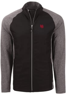 Cutter and Buck Nebraska Cornhuskers Mens Black Vault Adapt Eco Big and Tall Light Weight Jacket