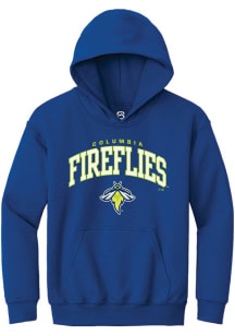 Summit Sportswear Columbia Fireflies Youth Blue Arch Mascot Long Sleeve Hoodie