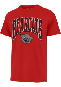 47 Cincinnati Bearcats Red Walk Tall Vault Bearcat Head Short Sleeve Fashion T Shirt