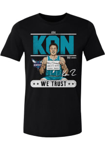 Kon Knueppel Charlotte Hornets Black Rookie Record Short Sleeve Fashion Player T Shirt