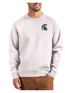 Cutter and Buck Michigan State Spartans Mens Grey Roam Long Sleeve Crew Sweatshirt