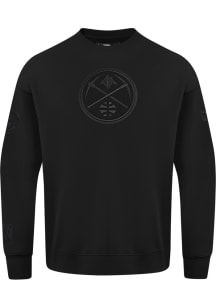 Pro Standard Denver Nuggets Mens Black Neutral Mash Up Long Sleeve Fashion Sweatshirt