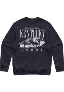 Kentucky Derby Mens Navy Blue State Seal Long Sleeve Crew Sweatshirt