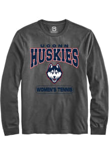 Summit Sportswear UConn Huskies Grey Women's Tennis Long Sleeve T Shirt