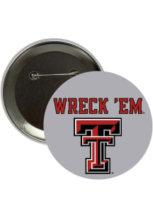 Texas Tech Red Raiders 3" Wreck 'Em Button - Red