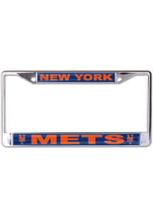 New York Mets Metallic Inlaid License Plate Frame - Blue