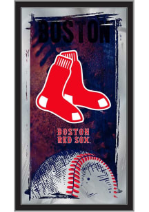 Boston Red Sox Baseball Hanging Back Bar Mirror