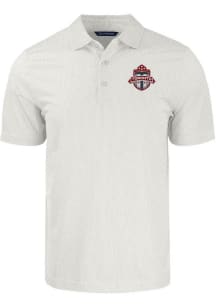 Cutter and Buck Toronto FC White Pike Symmetry Big and Tall Polo