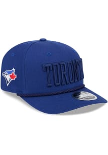 New Era Toronto Blue Jays Cotton Wordmark Stretch Rope 9SEVENTY Adjustable Hat - Blue