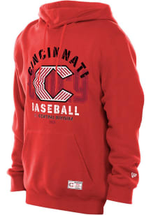 New Era Cincinnati Reds Mens Red City Connect Long Sleeve Hoodie