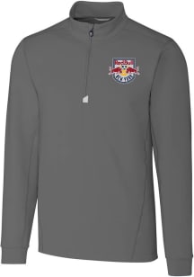 Cutter and Buck New York Red Bulls Mens Graphite Traverse Long Sleeve Qtr Zip Pullover